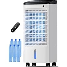 Windowless Portable Air Conditioners for Small Room, Evaporative Air Cooler with 12H Timer, 1.2Gal Tank &amp; 6 Ice Packs, Quiet portable ac unit for Bedroom