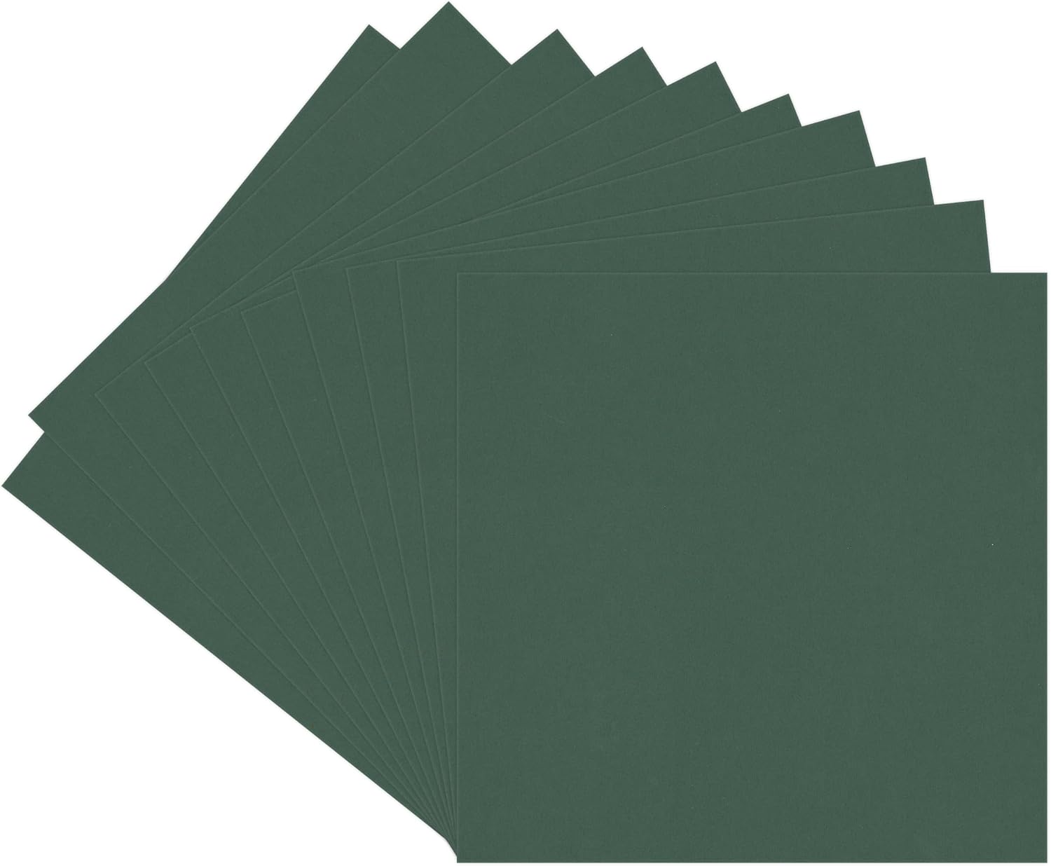 CountryArtHouse Hunter Green Acid Free 8x10 Backing Board - Uncut Photo Mat Board - 10 Sheets