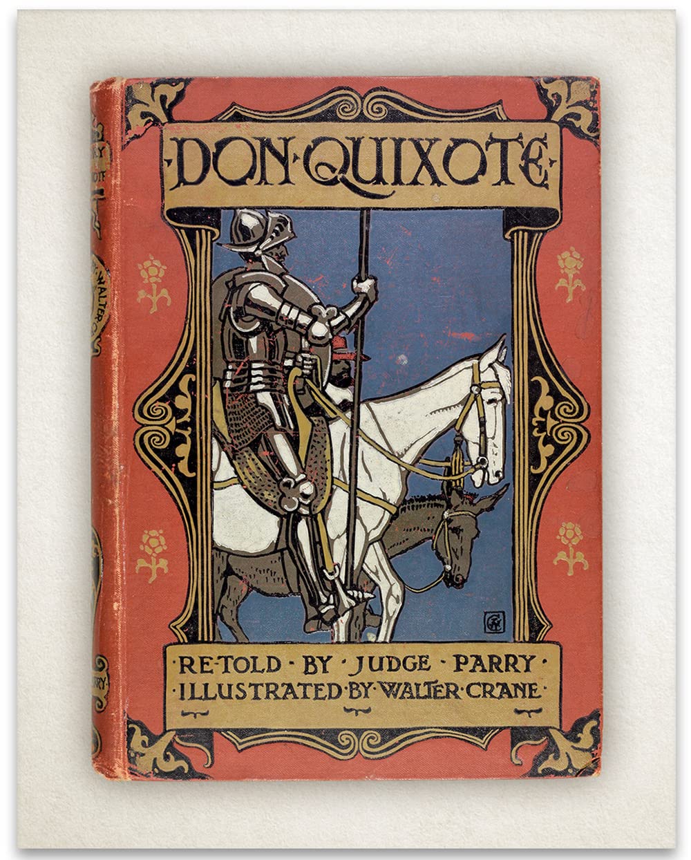 Don Quixote Book Cover - Vintage Book Cover Literary Decoration, Book Store Wall Art Accessories, School and Library Decor and Great Book Lovers Gift, 11x14 Unframed Print Poster
