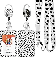 Vista 38 de Soporte para tarjetas de identificación con cordón, soporte retráctil para tarjetas de identificación, correa desmontable para el cuello con carrete