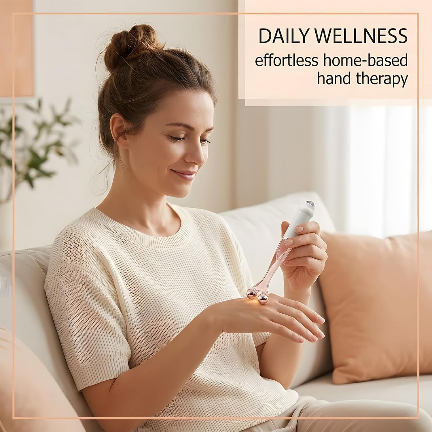 2pcs Finger Massager Roller,Finger Massager,Finger Massager for Arthritis,Hand Massager Tool,Hand Roller Massager,Improves Circulation,Hand Pain and Stress,for Fingers, Hands and Palms(Coffee)
