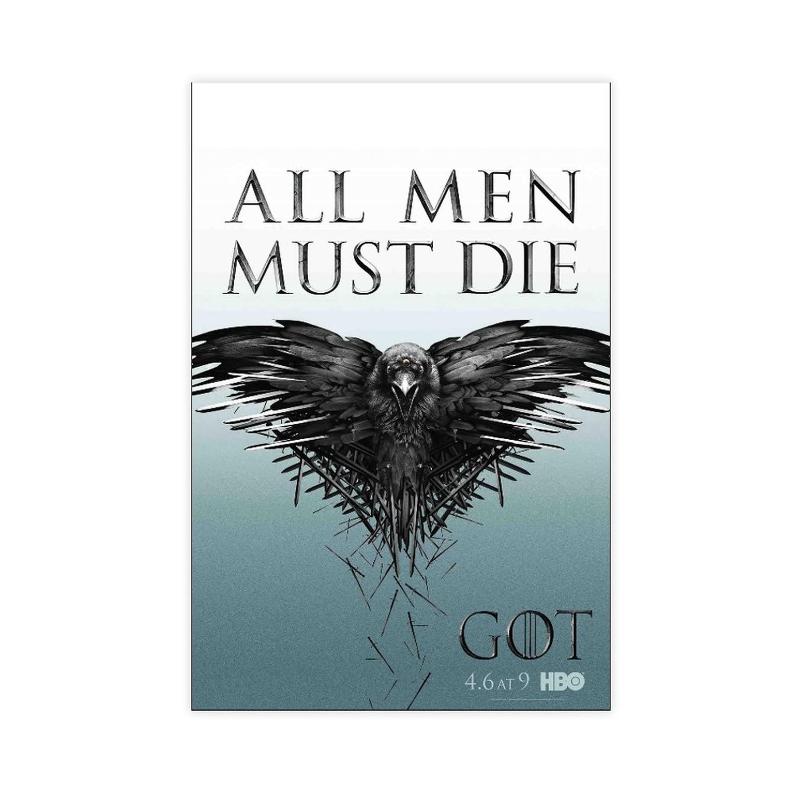 Poster Game Of Thrones – Décoration Murale Toile 60x90cm – Style Vintage, Sans Cadre – Pour Salon Ou Chambre