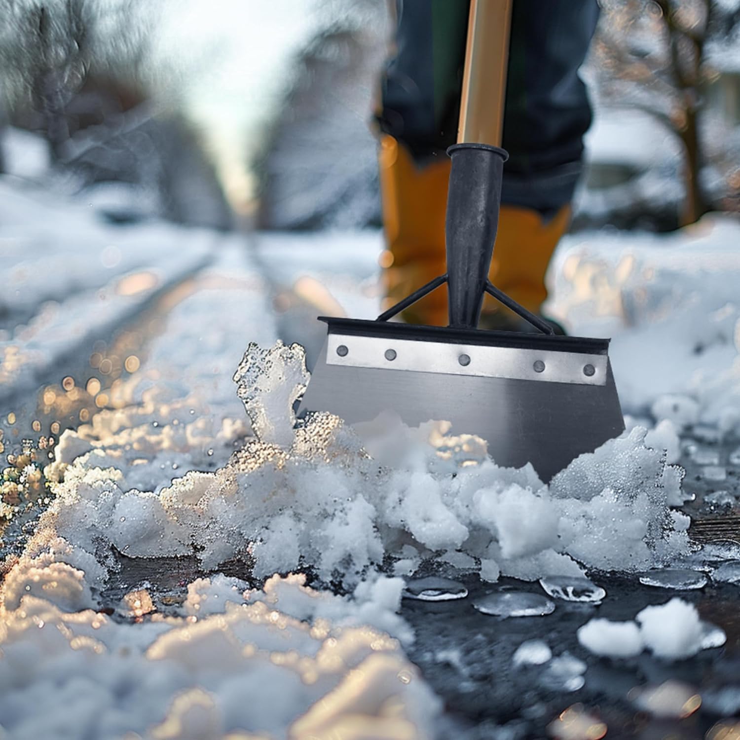 Multifunctional Cleaning Shovel, Landscaping Flat Shovel, Garden Cleaning Shovel, Multifunctional Outdoor Garden Cleaning Shovel for Digging, Lawn Weeding and Trimming (Handle not Included)