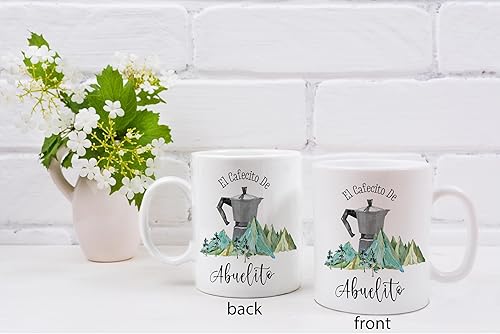 Miniatura 5 de QASHWEY Abuelito - Taza de café para abuelo, regalo de Abuelito, regalo para abuelo, taza de café y té, regalos para AbuelitoSpanish GrandpaPapa, El