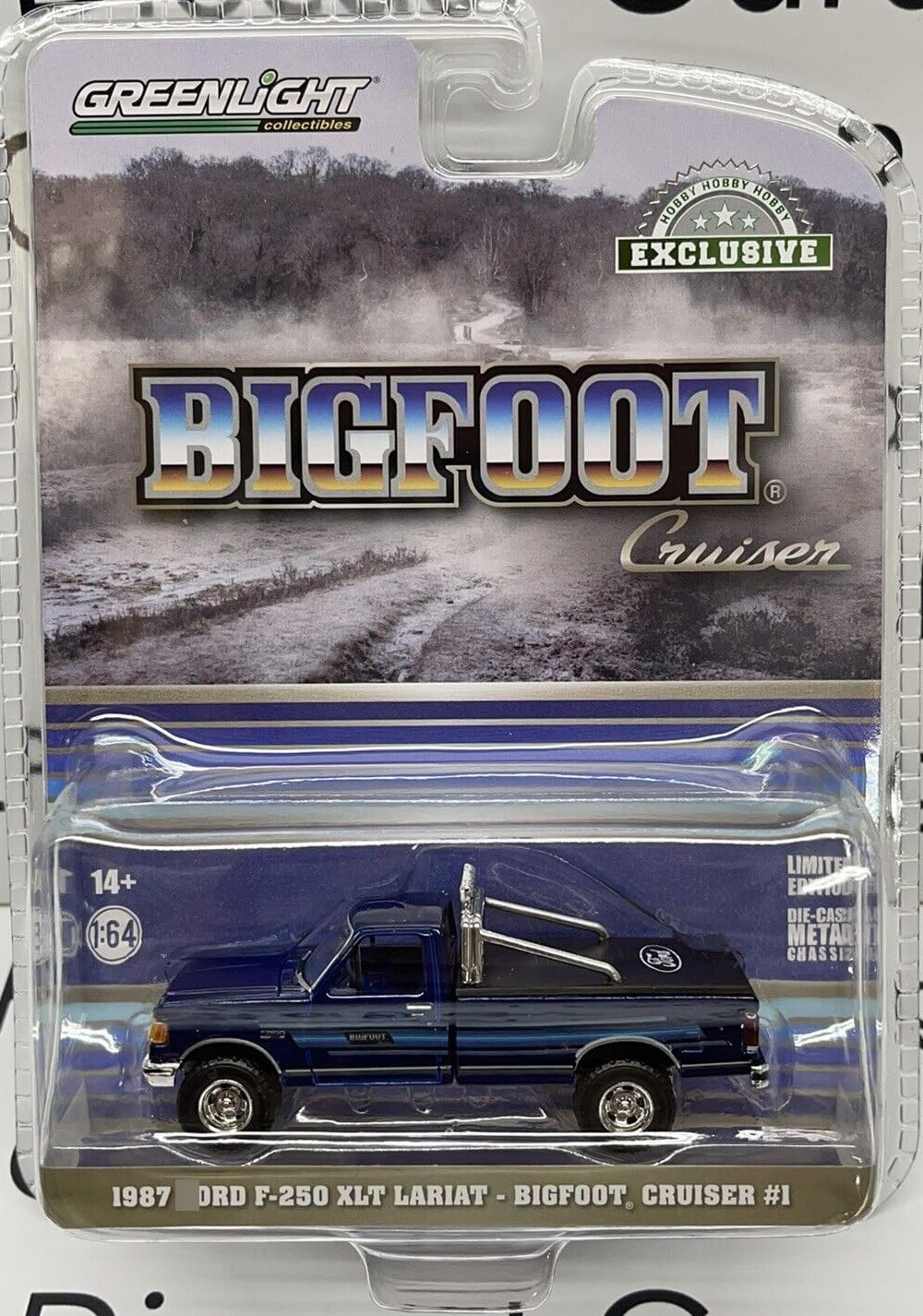 Greenlight 1:64 1987 for F-250 XLT Lariat - Bigfoot Cruiser #1 - for, Scherer Truck Equipment and Bigfoot 4x4 Collaboration (Only 300 Produced) 30433 [Shipping from Canada]