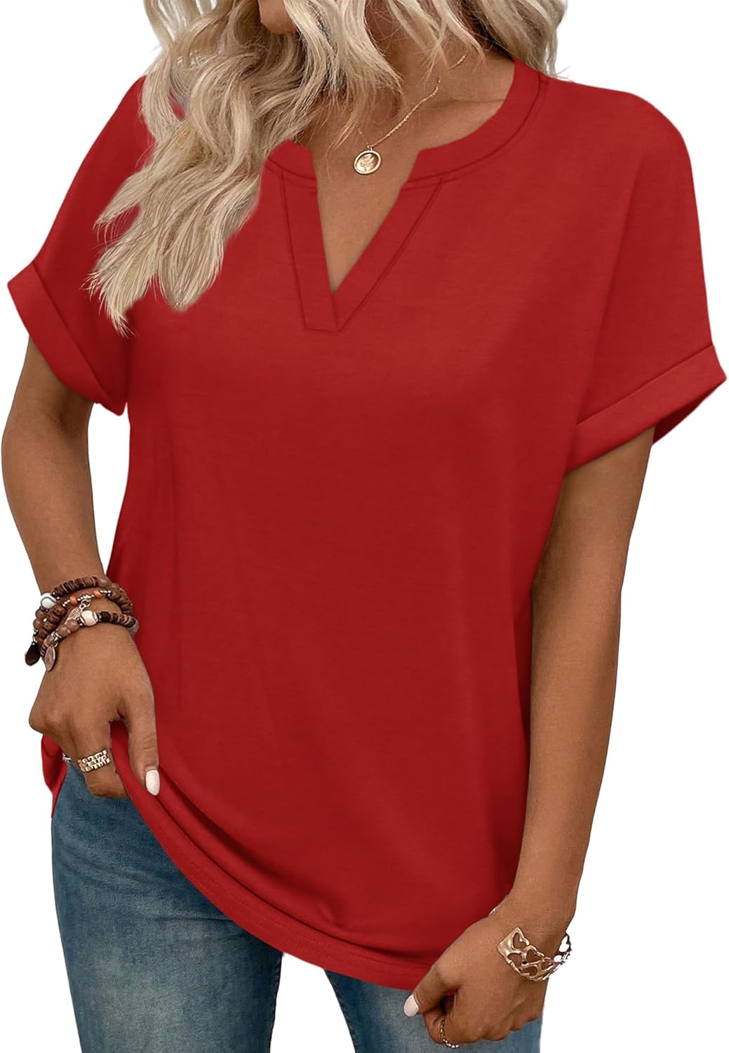 WIHOLL Womens Blouses Spring Tops Short Sleeve Shirts Dressy Casual Summer Vacation Fashion Clothing 2026 - Image 3