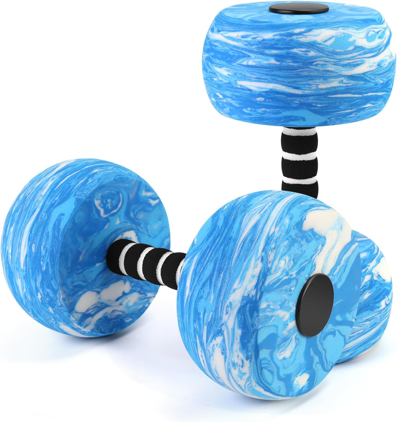 Aquatic Exercise Dumbbells, 2PCS Water Weights for Pool Exercise, Water Aerobics Equipment High-Density EVA-Foam Pool Weights Dumbbells for Weight Loss, Pool Fitness, Water Exercise