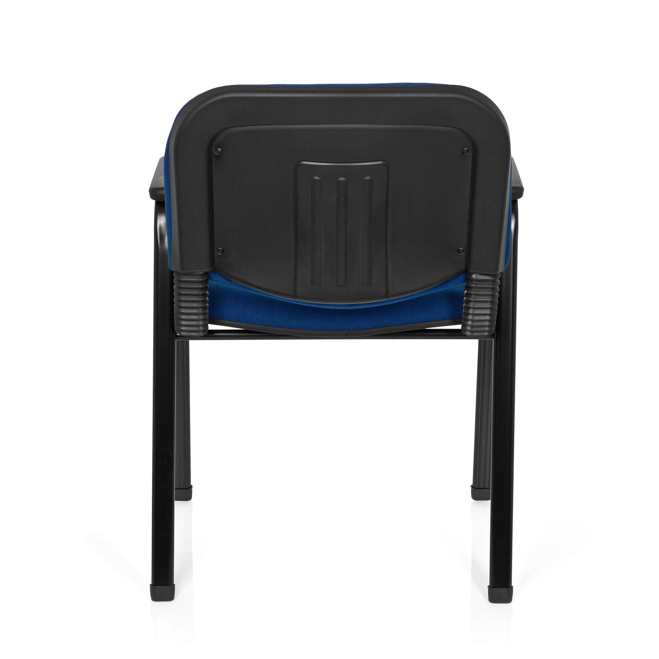 HJH Office 704341 Sedia visitatore XT 650 Fabric Blu Sedia da conferenza imbottita con braccioli, impilabile