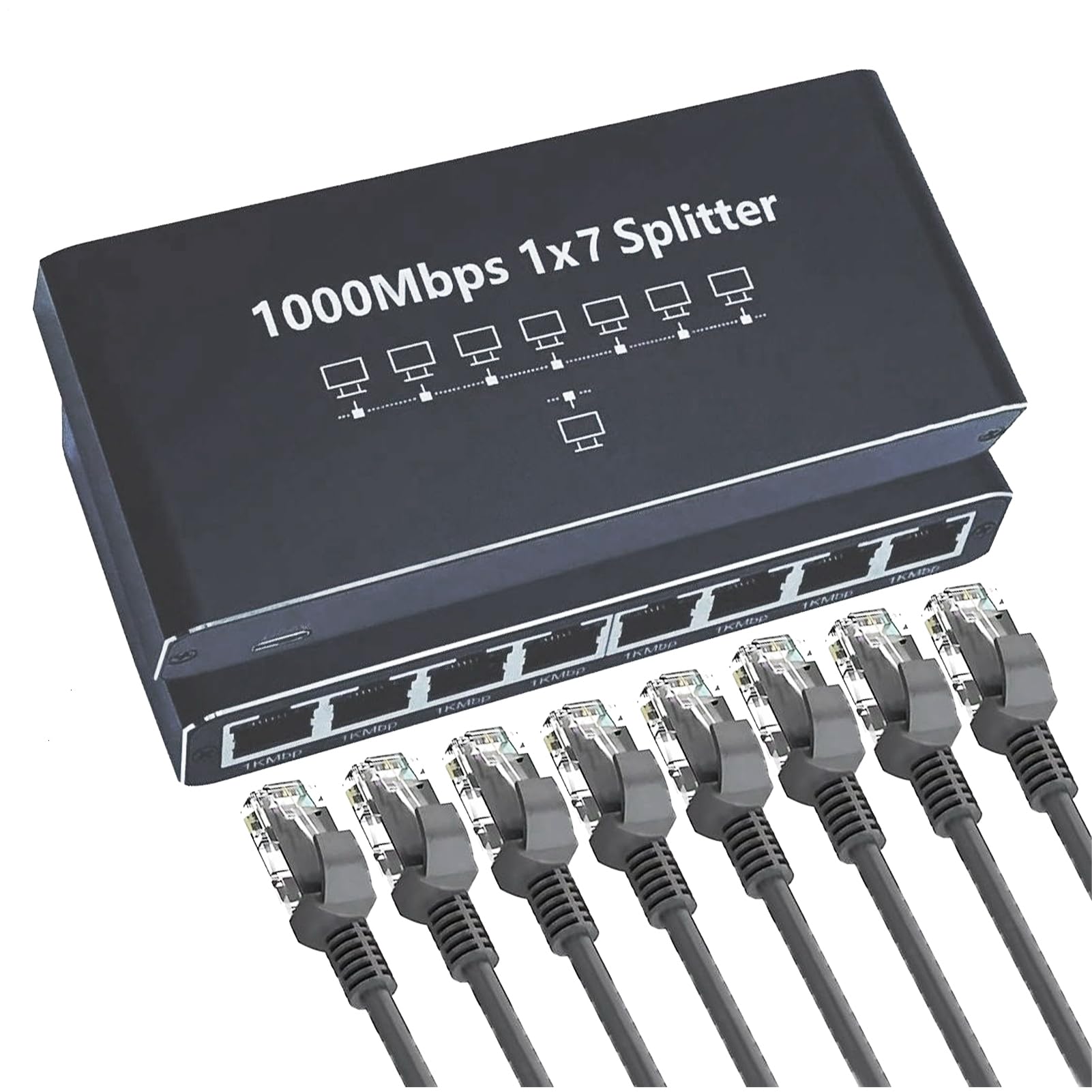 Répartiteur de Réseau Internet - Switch Réseau 8 Ports - Adaptateur