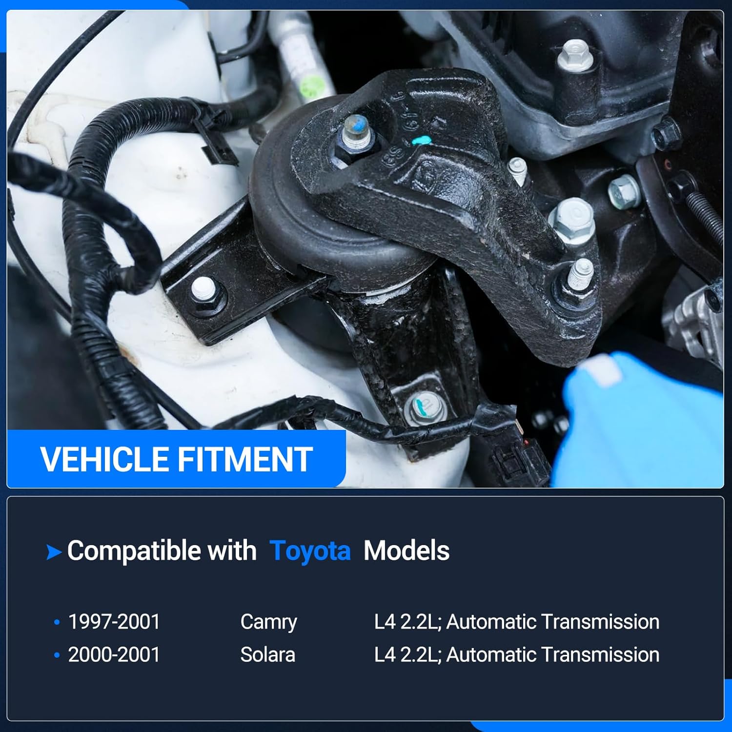Autoround Engine Motor and Trans Mount Kit Compatible with Toyota Camry 1997-2001, Solara 2000-2001, L4 2.2L Automatic Transmission, Replace# A6256 A7241 A7219 A7238, Set of 4