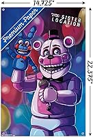 Vista 3 de Póster de pared de Five Nights at Freddy's: Sister Location - Funtime Freddy con alfileres