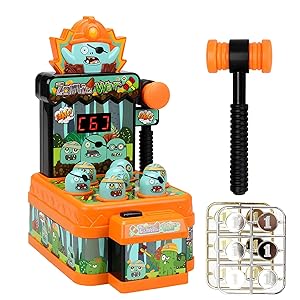 Giochi Acchiappa La Talpa, Mini Gioco Elettronico Arcade con 2 Martelli, Giocattolo Interattivo per Lo, Allena L’Attenzione E Le Reazioni, Interattivo per Bambini di età Compresa tra 3 - 6 Anni