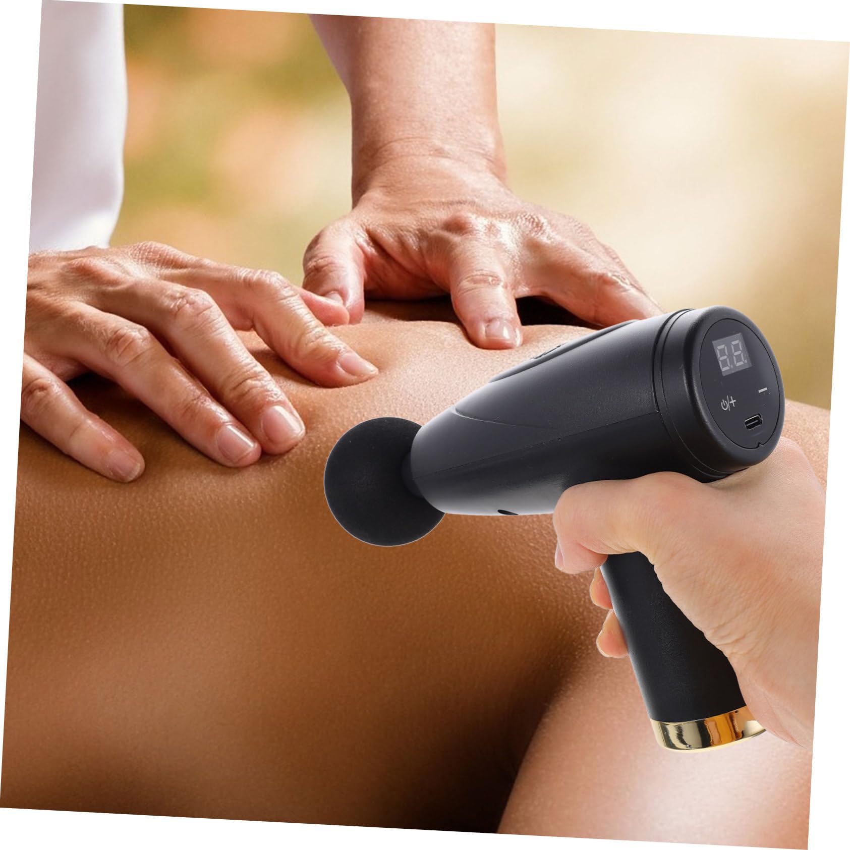 CALLARON Masajeador Corporal Doméstico 6 Niveles de Masaje Profundo, 4 Cabezales Intercambiables y Batería de 1200 Mah para Alivio Muscular en Espalda, Cuello y Piernas