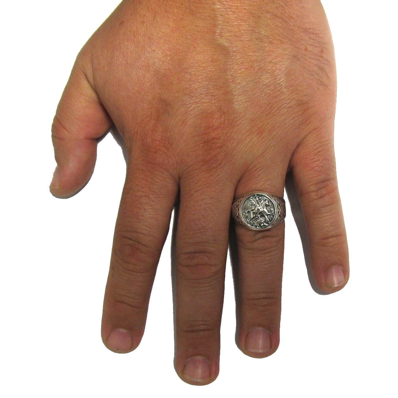 Anello da uomo in Argento San Giorgio 925 R001779