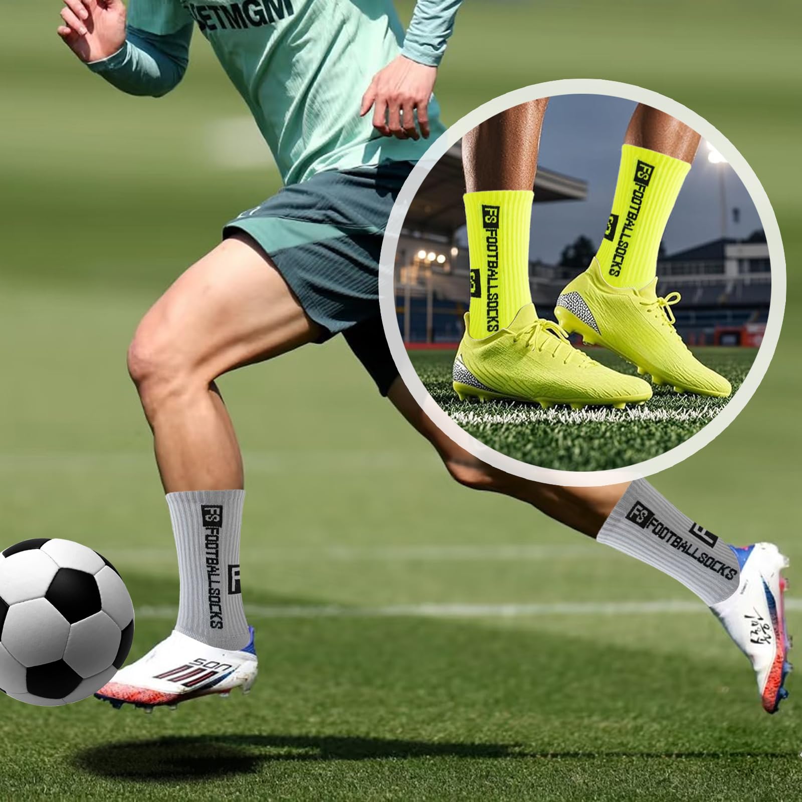 3 Pares De Calcetines De Fútbol Para Adultos, 39-46 Antideslizantes, Calcetines Futbol, Para Fútbol, Baloncesto, Running Y Ciclismo