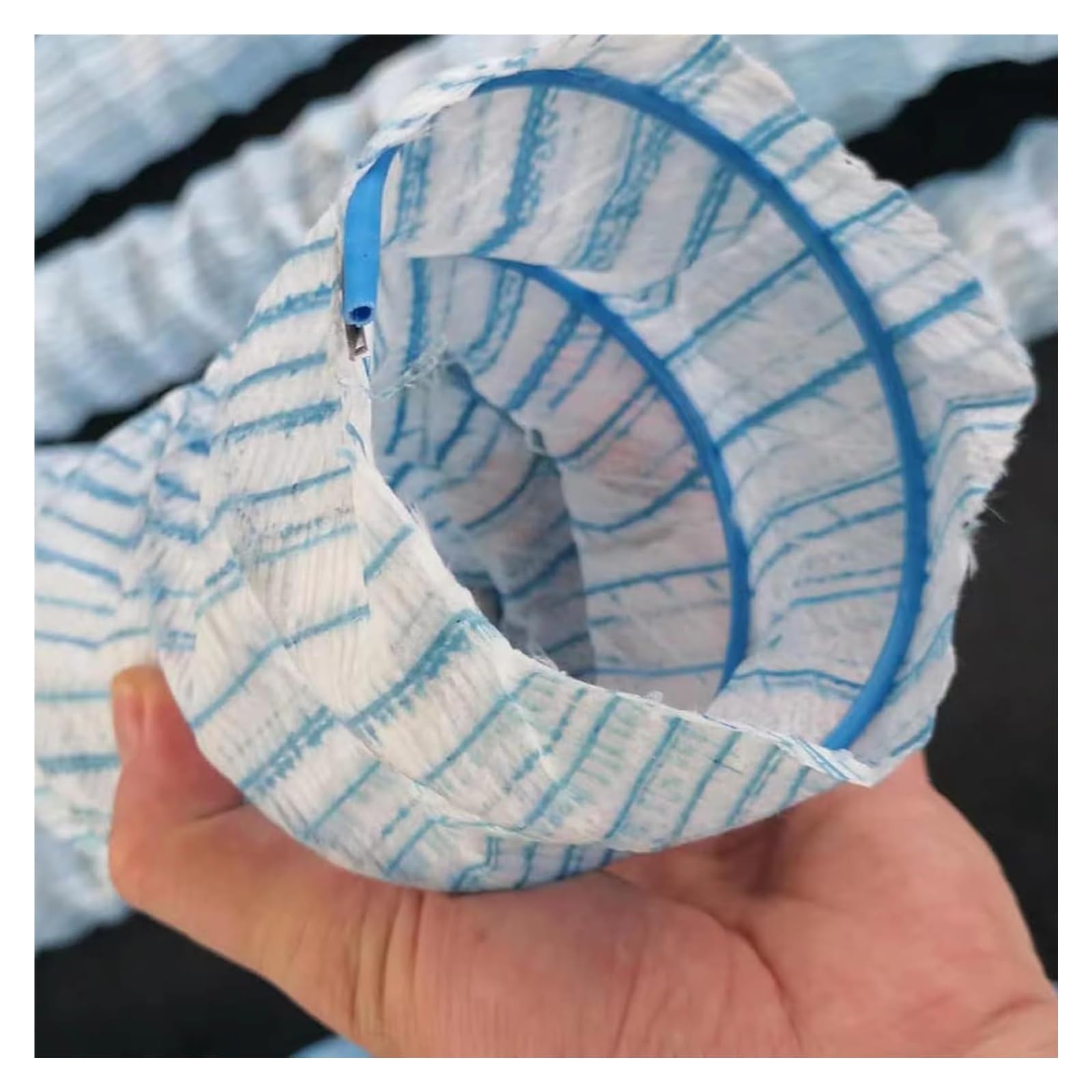 Corrugated Perforated French Drain Pipe, Corrugated French Drain Pipe 5cm Dia Multiple Sizes for Outdoor Drainage(L 10ft/3m)