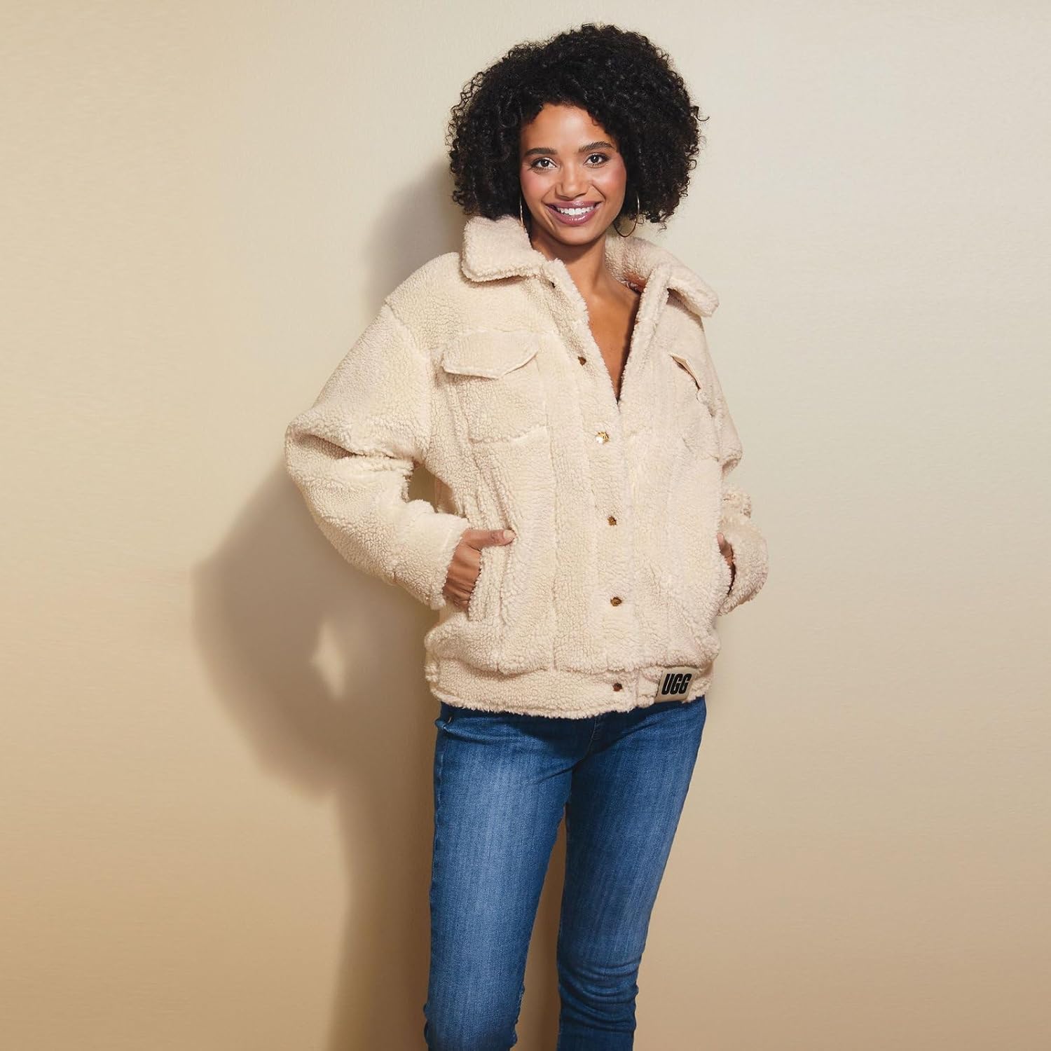 UGG Women's Frankie Sherpa Trucker Jacket - Image 6
