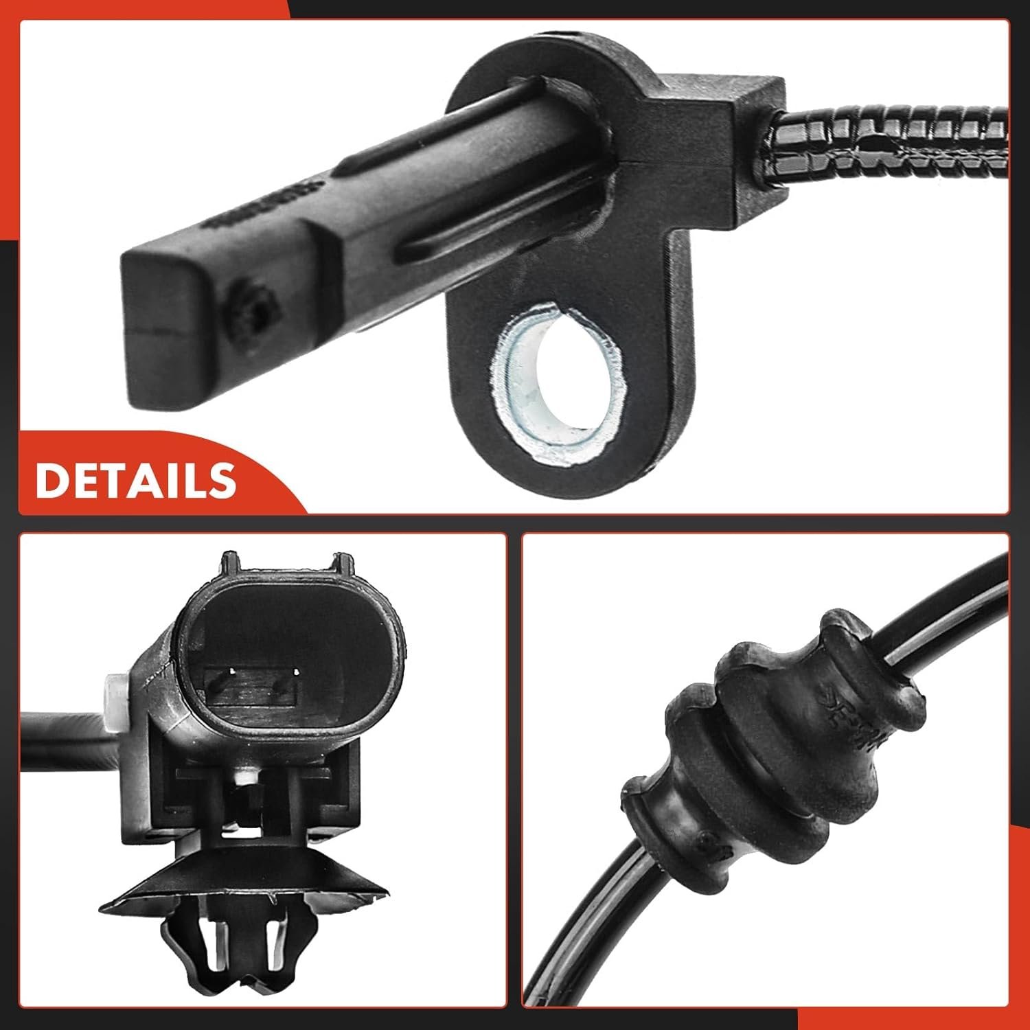 A-Premium ABS Wheel Speed Sensor Compatible with Jeep Models - Cherokee 2016 2017 2018 2019 2020, Sport Utility - Front Driver or Passenger Side, Replace# 68217205AC