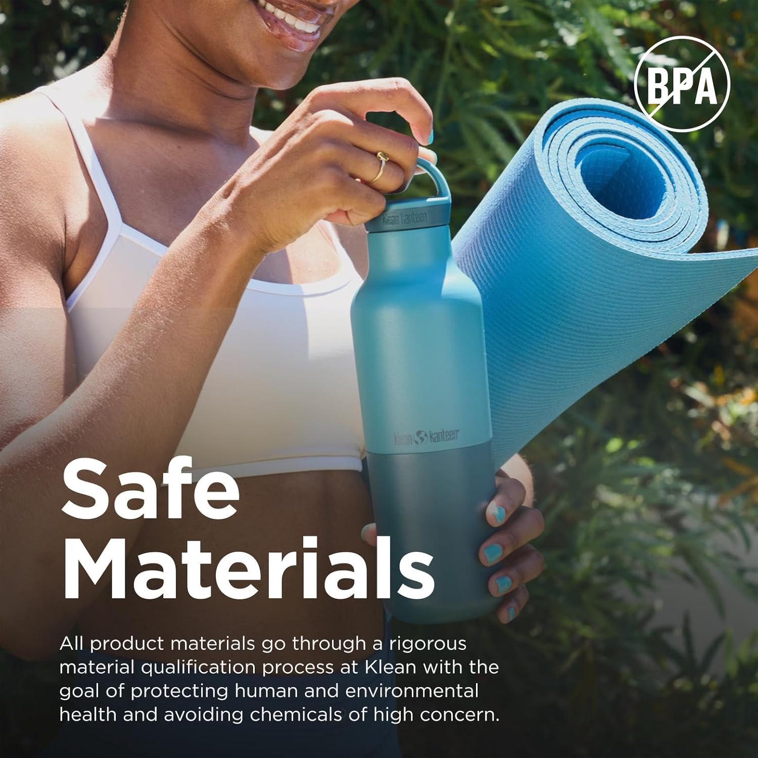 Klean Kanteen Rise Classic Insulated Water Bottle - Keep Drinks Cold for 65 Hours - Stainless Steel - Insulated Water Bottle - Leak & Sweat-Proof - Arch Loop Cap - 20 oz - Brittany Blue - Image 6