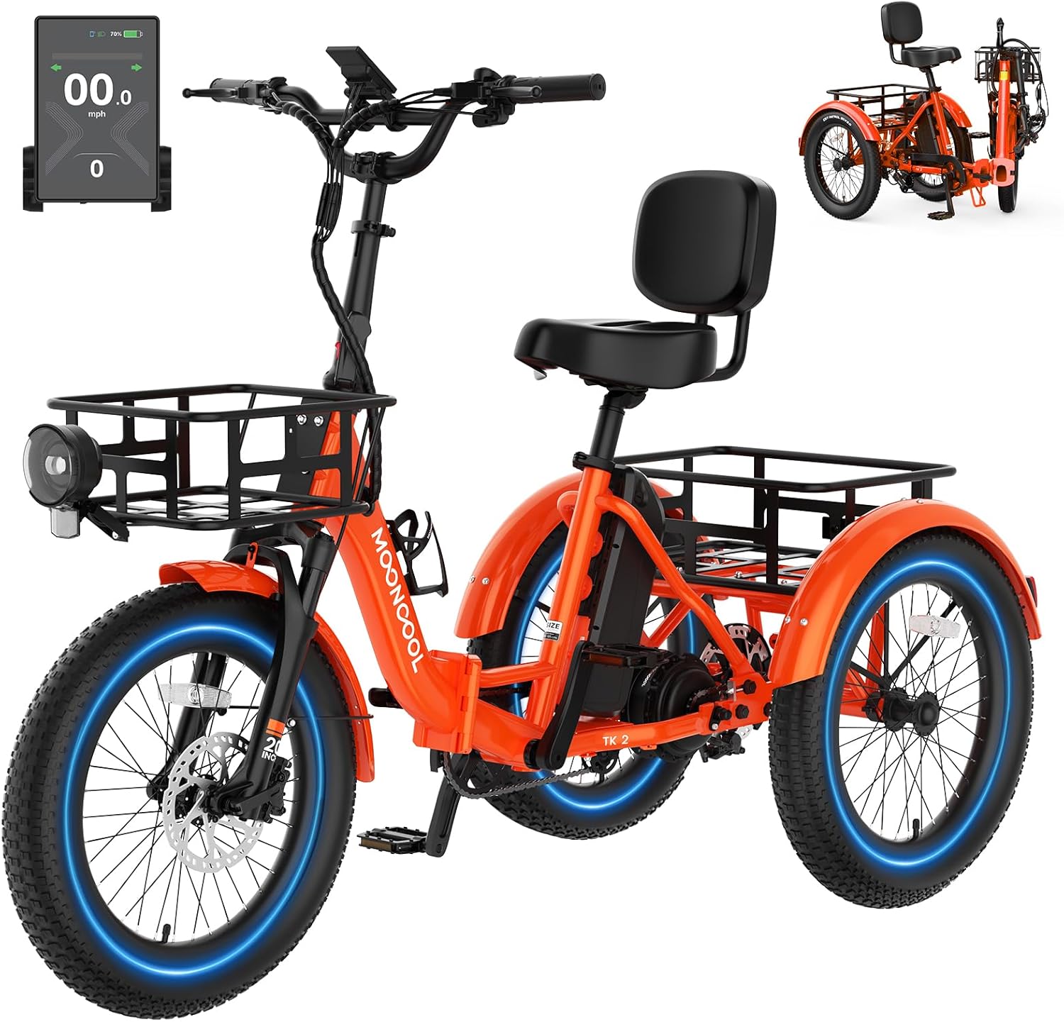 MOONCOOL Electric Tricycle for Adults