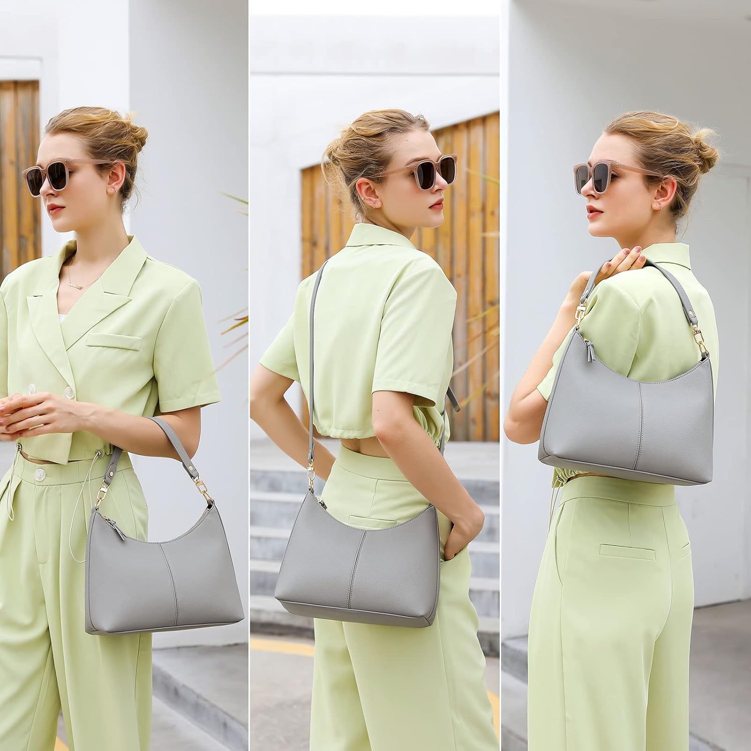 Keyli Small Shoulder Handbags for Women Mini Purse Waterproof Soft Leather Crossbody Bags for Work Shopping Travel - Image 3