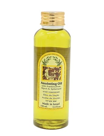 Ein Gedi Anointing Oil 100 ml - 3.4fl oz Blessing from Jerusalem Made in Holyland for Prayer and Blessings 100ml, Frankincense Myrrh & Spikenard