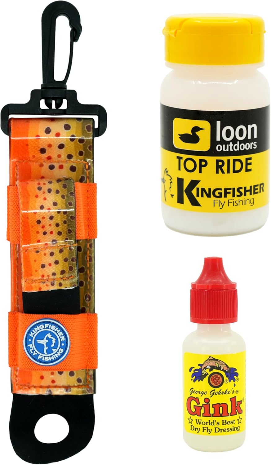 Gehrke’s Gink and Loon Outdoors Top Ride Dry Fly Floatant with Kingfisher Combo Holder