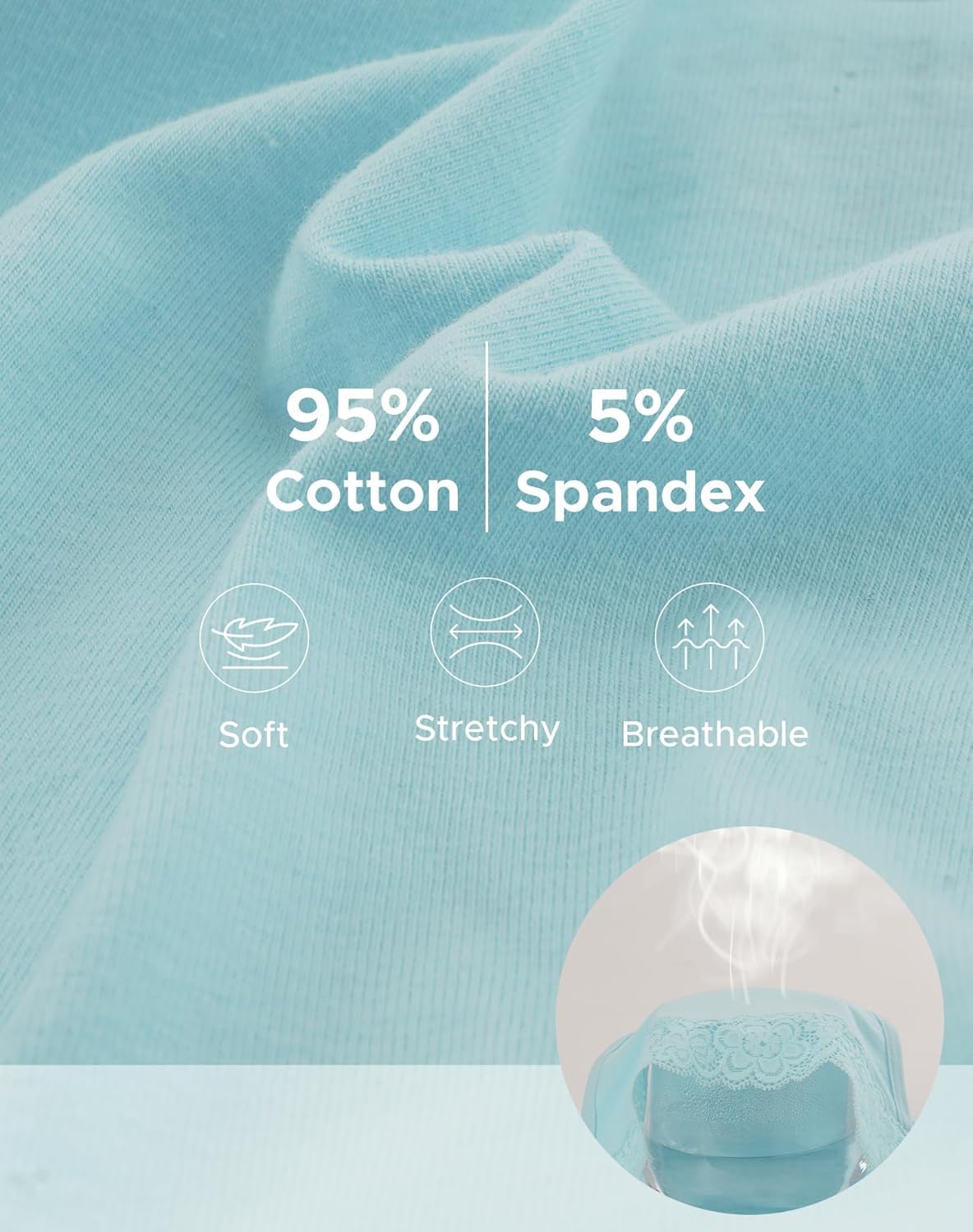 INNERSY Women's Cotton Bikini Underwear High Cut Lace Hipster Panties 4-Pack - Image 5