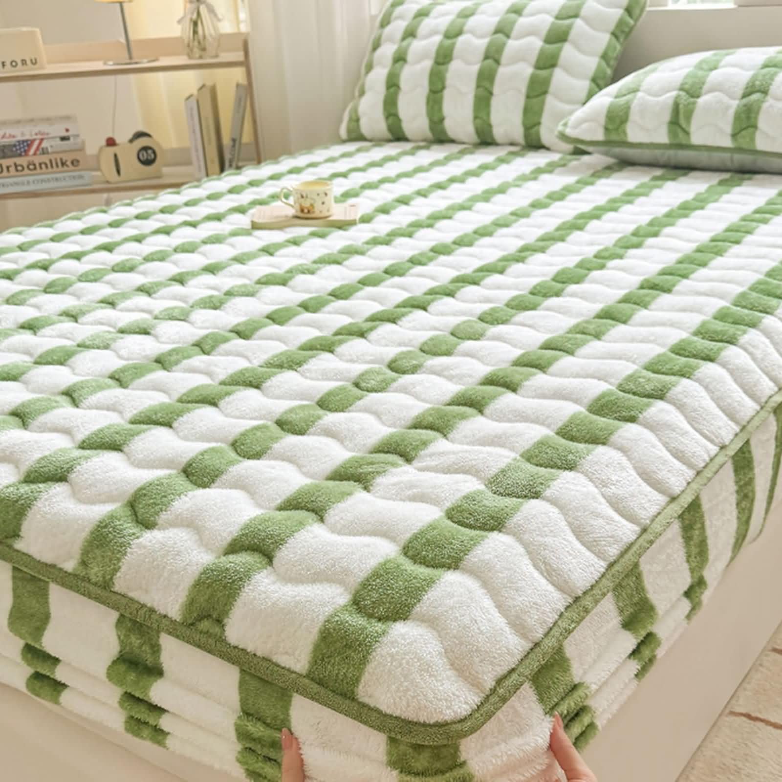 Drap housse velours 180x200 fini les draps froids en hiver