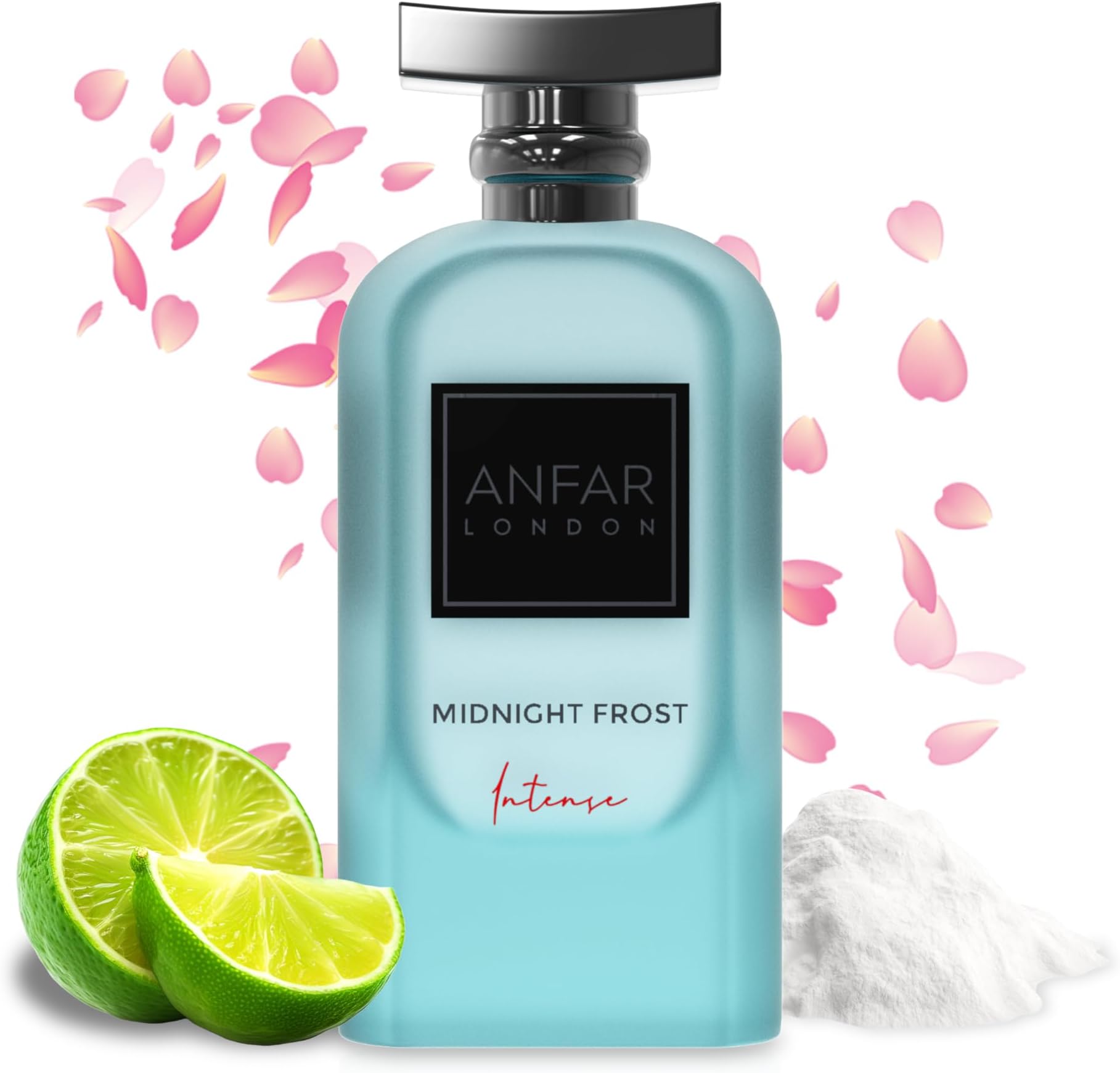 Anfar London Midnight Frost Intense, Pour Homme, Perfume Extrait de Parfum for Men, 3.4 fl oz, Apple, Lemon, Plum Notes,100ml