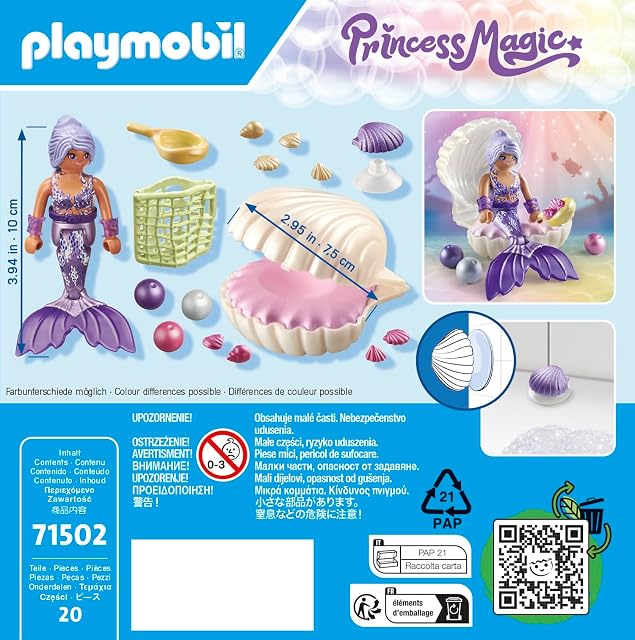Foto 4 de 6 de PLAYMOBIL Princess Magic 71502 Sirena con Concha y Perla