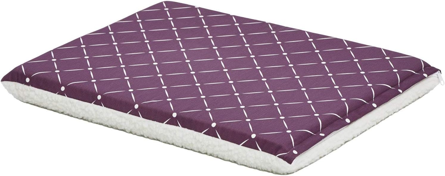 MidWest Homes for Pets Quiet Time Couture Paxton Dog Bed, Blue Diamond Pattern & Fleece with Removable Pillow Cover, Blue Diamond Pattern, 48", XL, Model Number: 40748-BLD