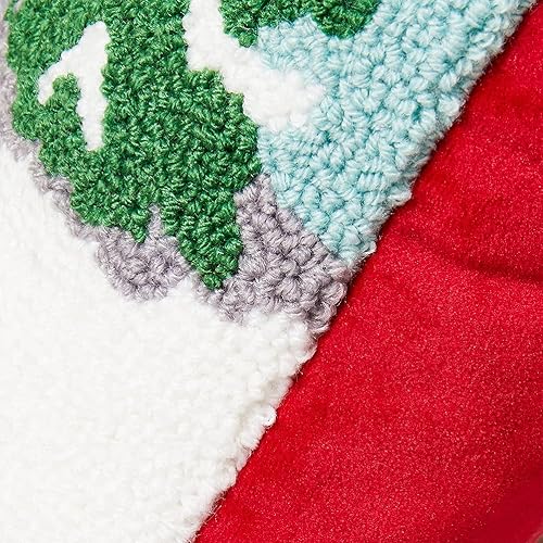 Miniatura 8 de glitzhome Almohada de Navidad con gancho de 14 pulgadas de largo, cojín de Navidad para sala de estar y cama
