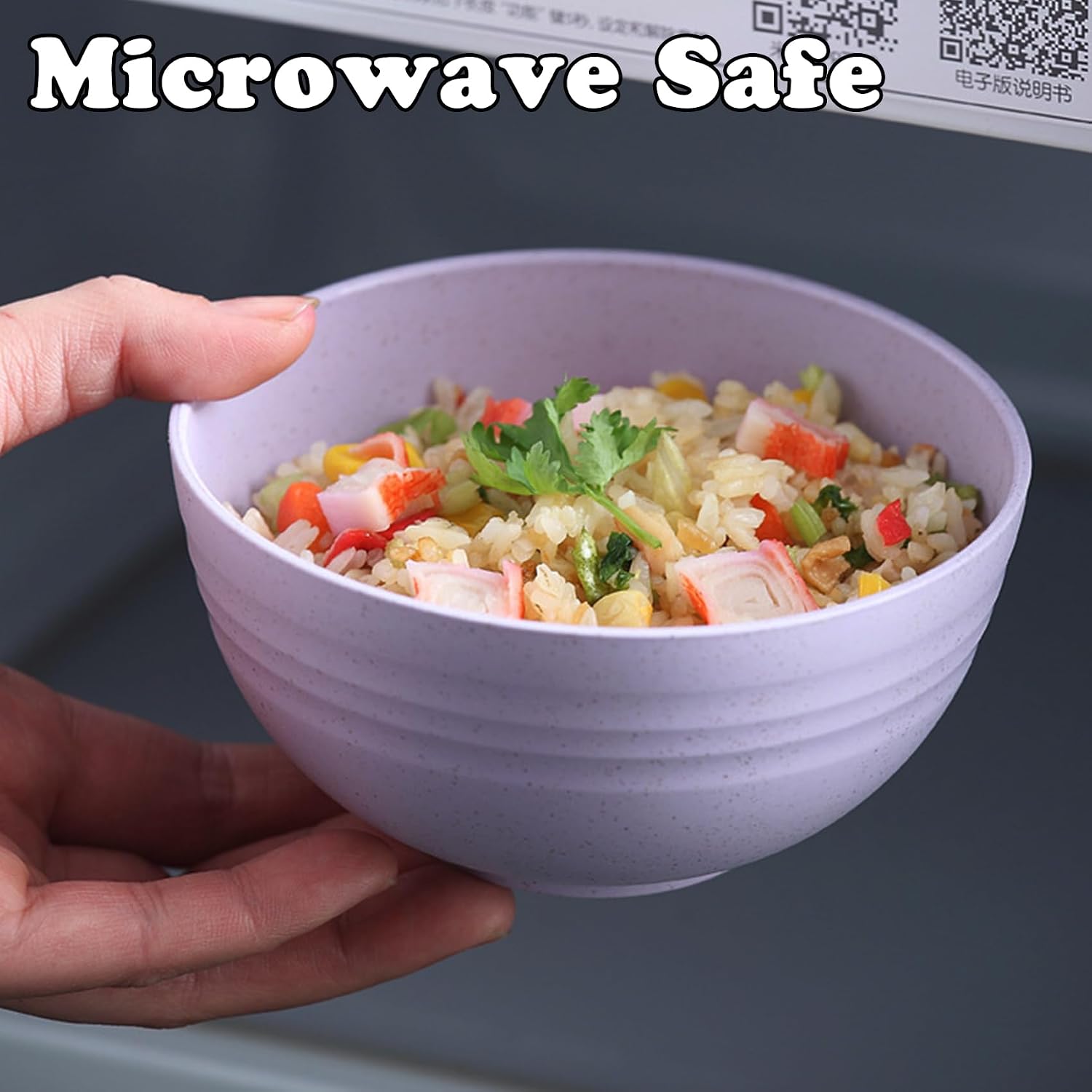 Unbreakable Wheat Straw Cereal Bowls 20 OZ Reusable Soup and Salad Bowl Set