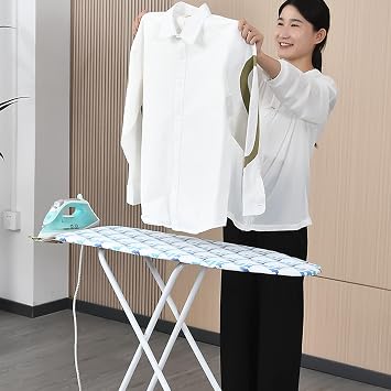 Ironing Board Full Size with 4 Layered Cover & Pad, Foldable Ironing Board Extended Outside Height Adjustable up to 36 Features, 4 Steel Legs, for Home Laundry Room (42 * 12
