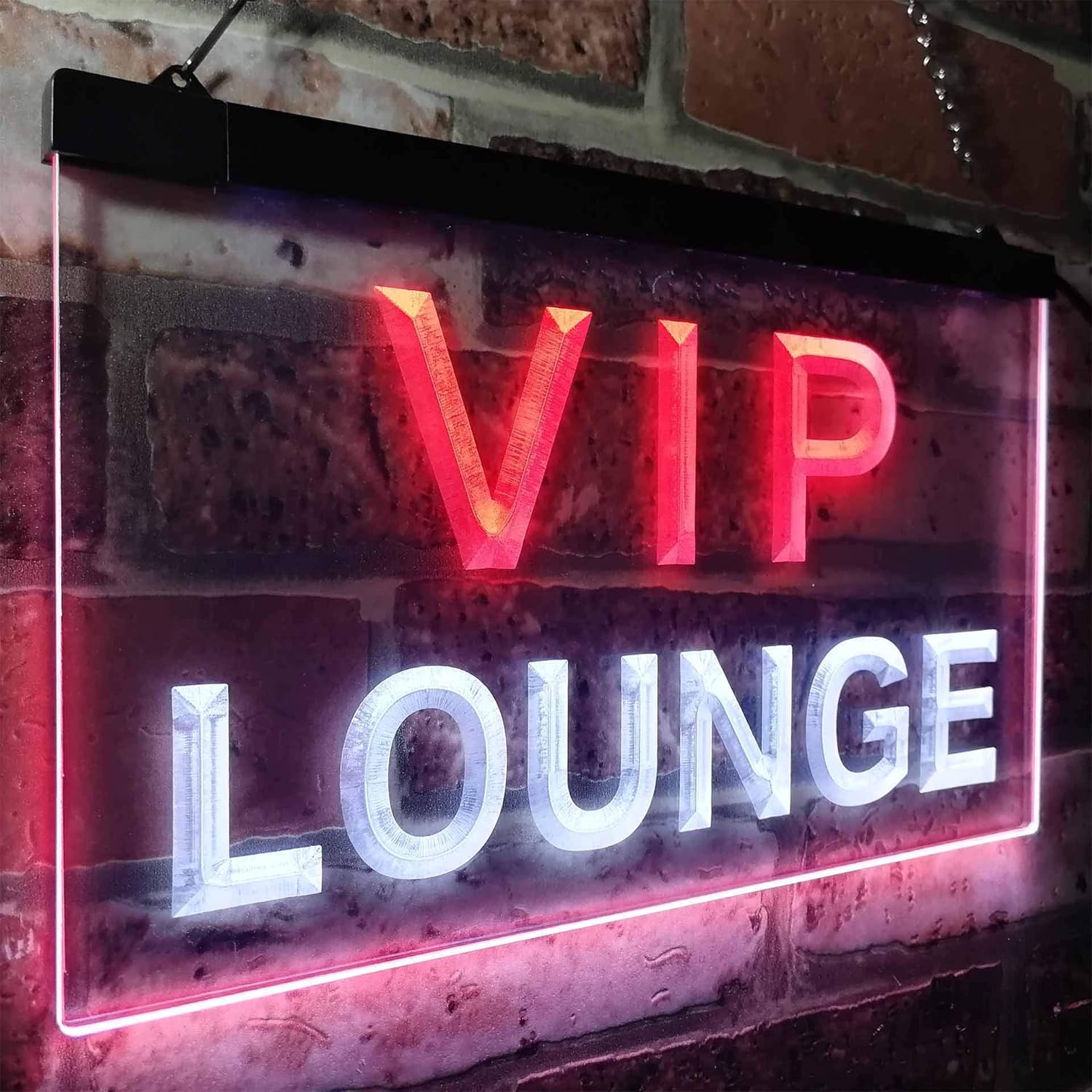 ADVPRO VIP Lounge Bar Beer Club Pub Man Cave Dual Color LED Neon Sign White & Red 12" x 8.5" st6s32-j0691-wr
