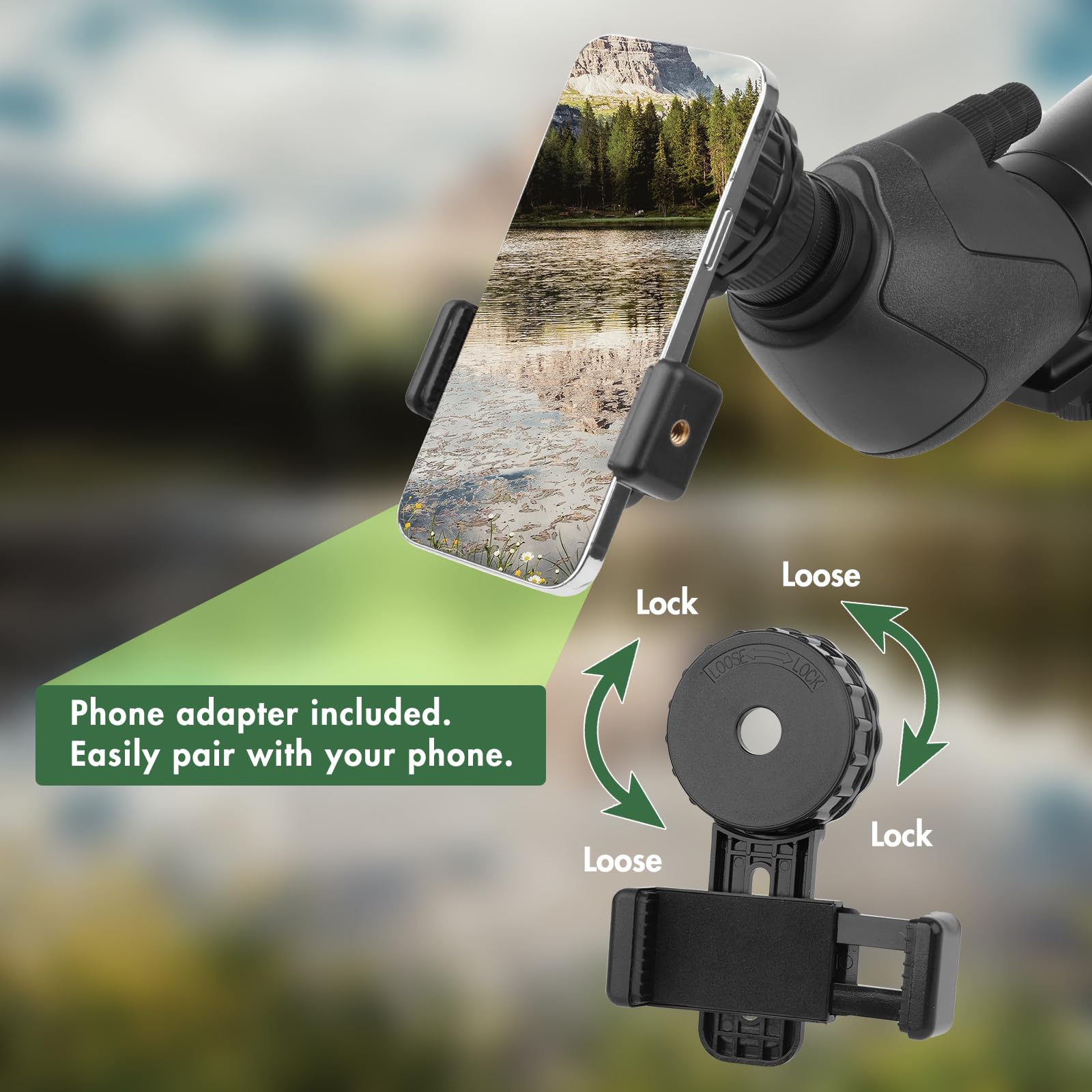 25-75X70 Telescopios para Tiro al Blanco - Telescopio HD con trípode, Bolsa de Transporte y Soporte para Smartphone - BAK4 Telescopio HD para observación de Aves, Caza y Vida Salvaje