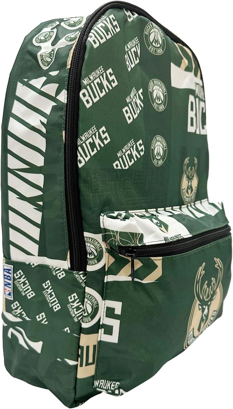 Pro Specialties Group Milwaukee Bucks basketball travel backpack, hiking, gym Backpack durable bag designed for men and women. Ideal for Adults, extra-large & waterproof use for various activities - Image 5