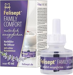 Felisept Family Comfort Nachfüllflakon 45ml Entspannungsmittel im Mehrkatzenhaushalt - Beruhigungsmittel für Katzen - Katzen Beruhigungsmittel mit natürlicher Katzenminze ohne Pheromone Katzen product image