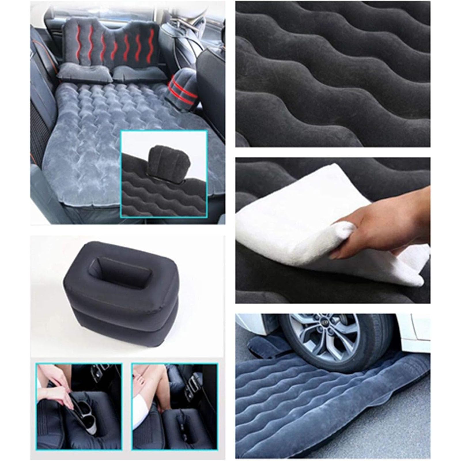 Letto per Auto, per Ford Mustang Coupe (S197) 5. Gen 2009-2025 Materasso Gonfiabile per Sedile Posteriore dell'auto, Materasso ad Aria Auto, Letto a Pelo Auto,A