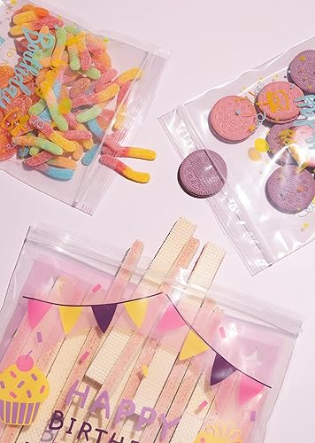 Miniatura 5 de Bolsas de almacenamiento de alimentos, edición de cumpleaños, 100 unidades (50 cuartos de galón, 50 galones), parte inferior expandible, productos