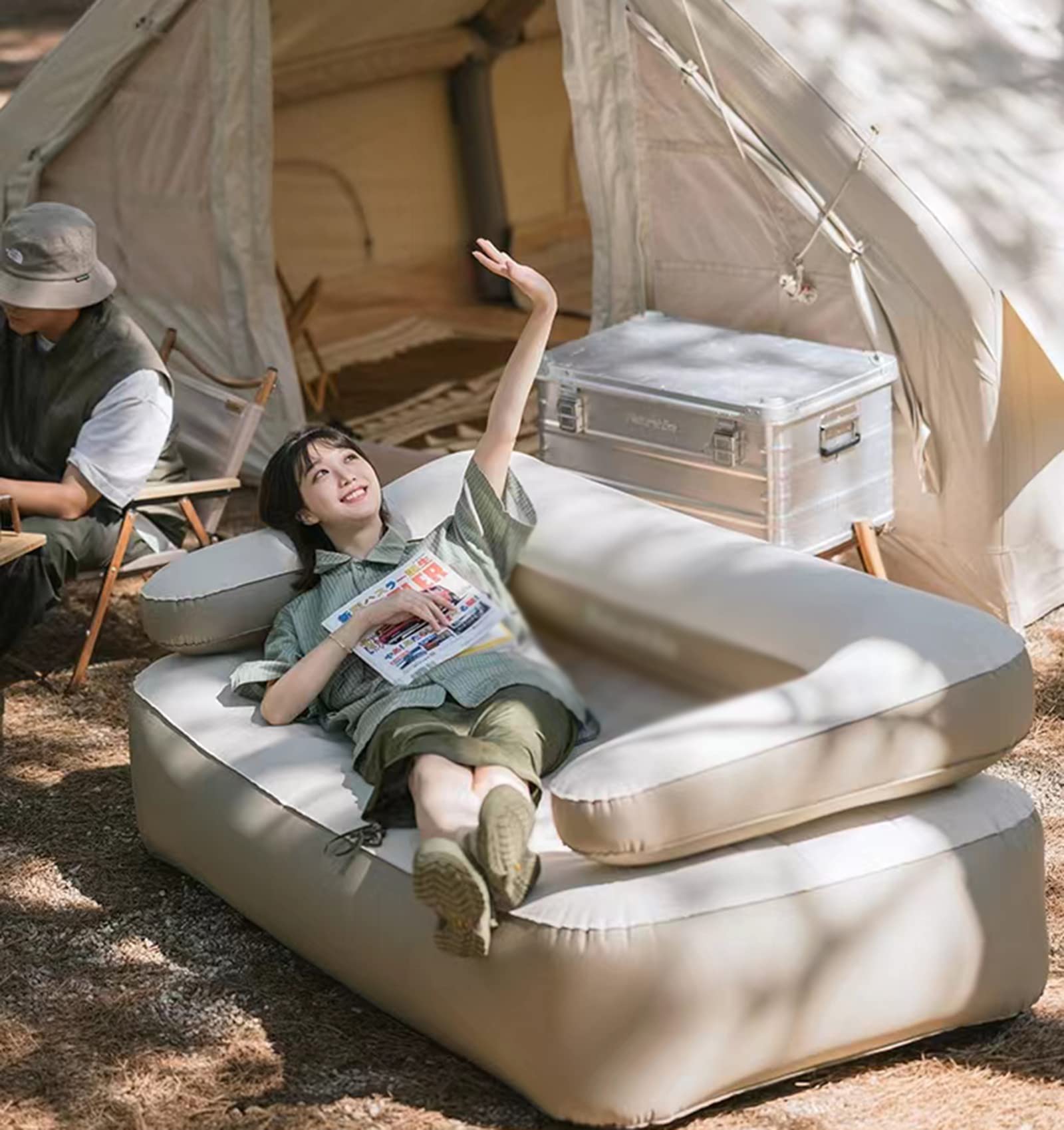 Divano Gonfiabile Easy Camp 2 Posti &ndash; Maple Sofa &ndash; Carico Max 200kg, Gonfiaggio Rapido