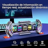 Vista 3 de Divoom Times Gate - Reloj de alarma digital de configuración de juego Cyberpunk, aplicación inteligente, conexión WiFi, pantalla LED RGB, panel