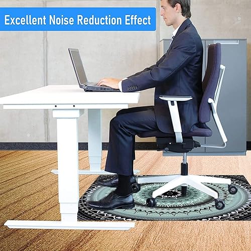 Miniatura 2 de Tapete vintage con diseño de mandala, diseño vintage con líneas de camino del alma, paz interior y cosmos, protege el suelo de madera dura debajo de