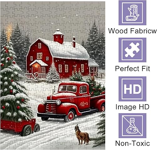 Miniatura 3 de Rompecabezas de Navidad 2023 con temática navideña, juego minimalista de rompecabezas para adultos, 500 piezas, rompecabezas de regalo para cuenta