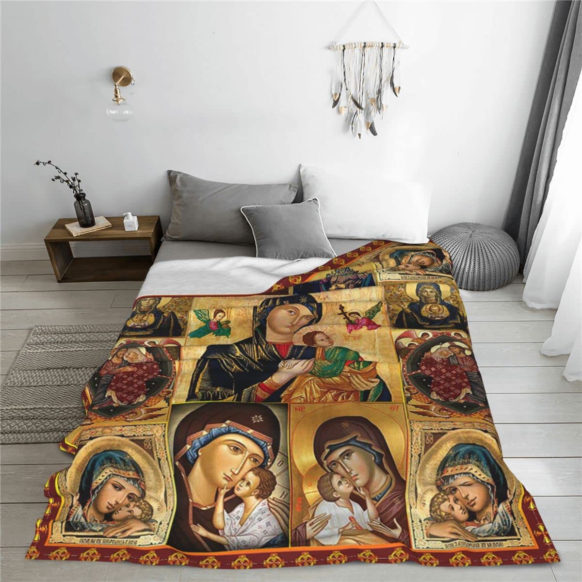 聖母マリア キリスト マルチカバー ソファーカバー ブランケット