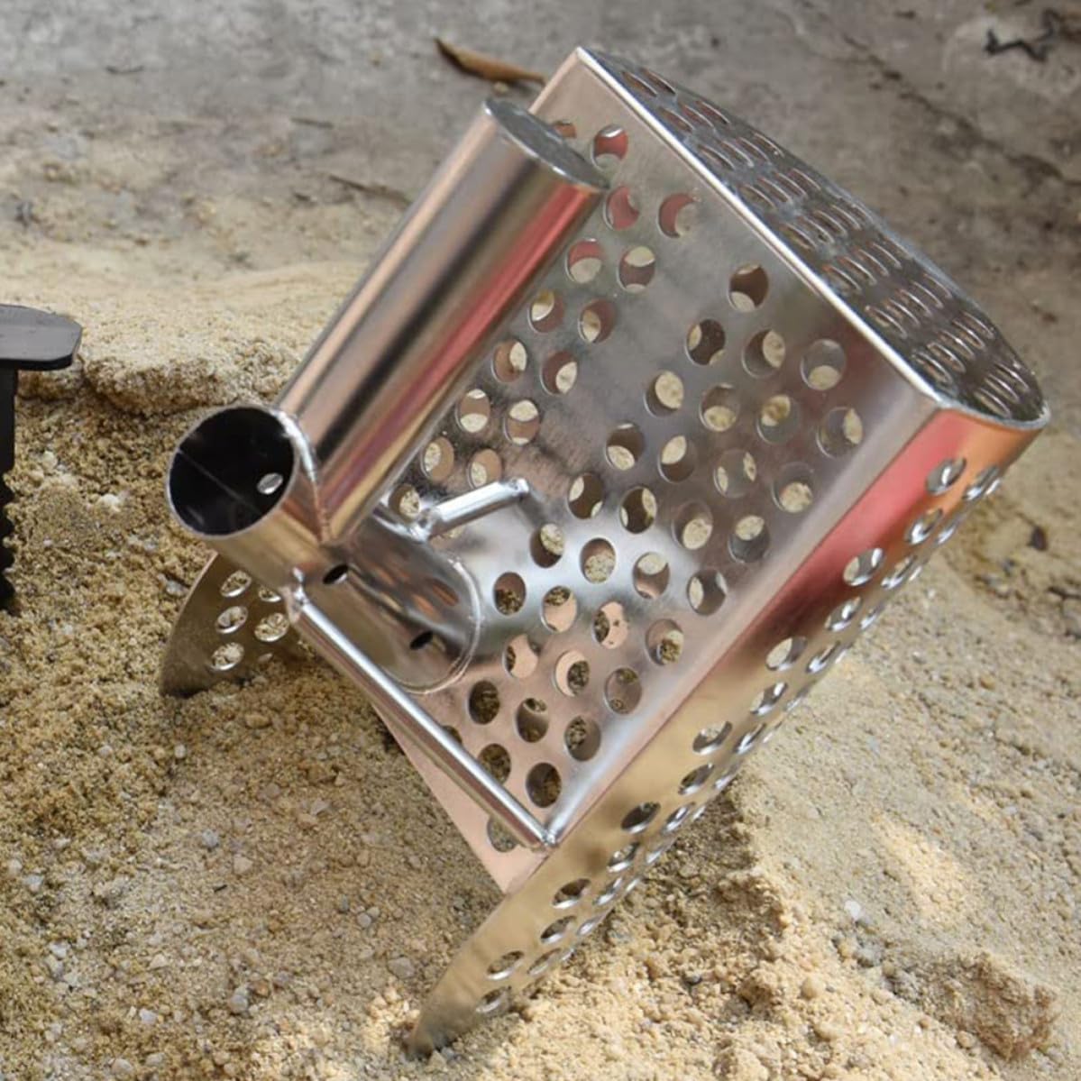 Artibetter Pala de Metales Detección Acero Inoxidable de Tamizadora Diseño Ligero y Resistente, Accesorios Ideales para Tamizar y Arena Playa Suelos Variados
