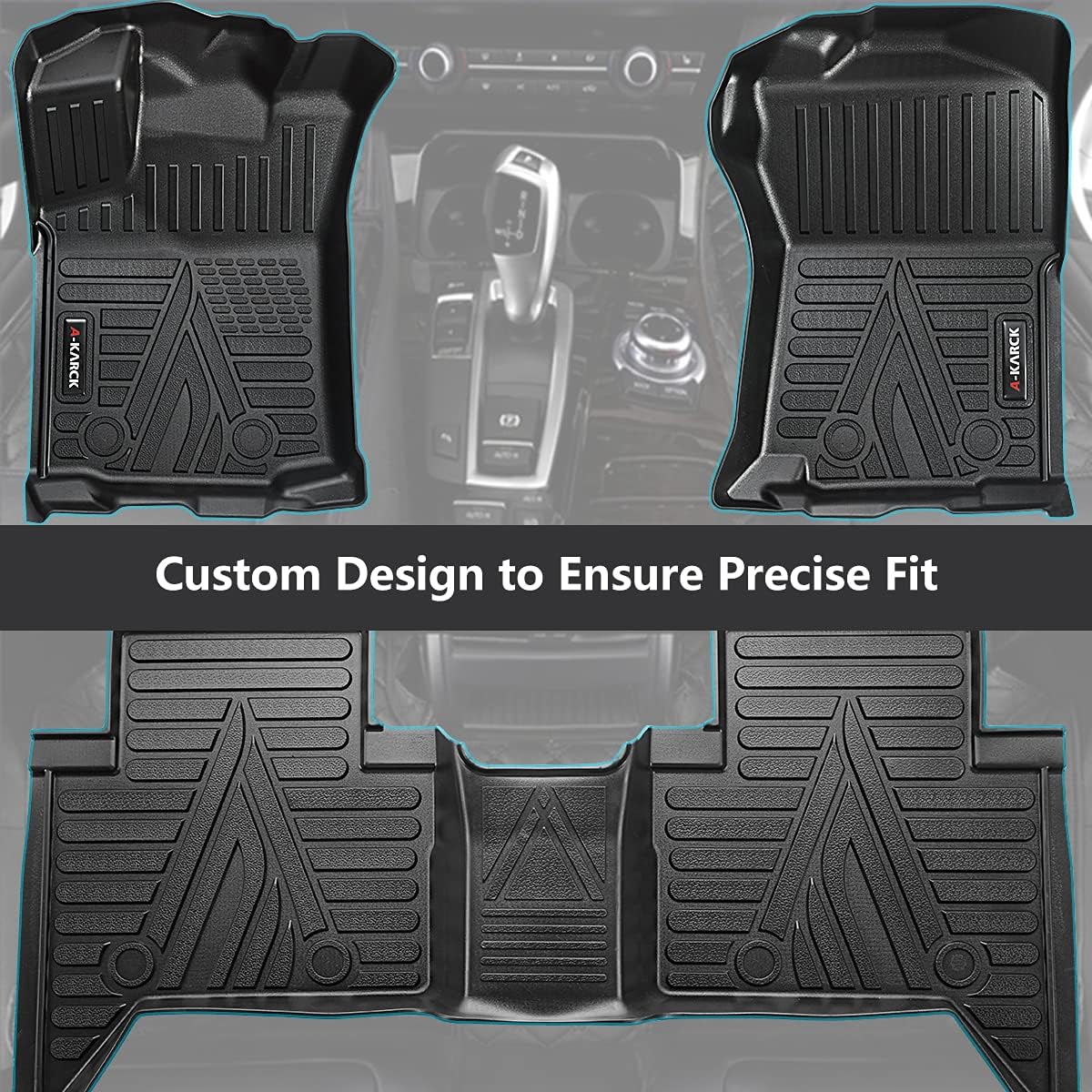 Get Discount 70% Price A-KARCK Car Floor Mats Compatible with Tacoma, Custom Fit All Weather Floor Liners for 2018-2021 Tacoma Double Cab Automatic ONLY, 1st and 2nd Row