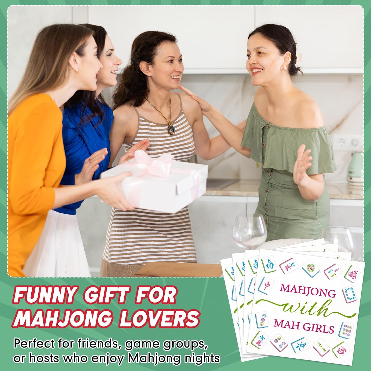 Tinlade 50pcs Mahjong Napkins with Funny Sayings 3-ply 10" x 10" Cocktail Napkins for Mahjong Game Nights Gatherings Themed Party Supplies Gift for Game Lovers Friends Hostess