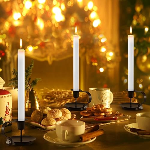 Miniatura 11 de Portavelas cónico, 2 portavelas, portavelas color negro